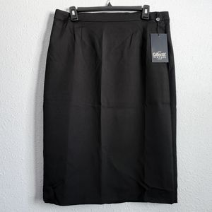 Collectif Black Polly Plain Pencil Skirt 34 XL UK16 US12